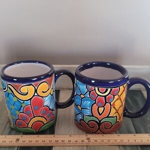 Vibrant Hand-Painted Ceramic Mugs
